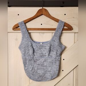 Victoria's Secret PINK lace Brassiere. Size M. Baby Blue. Babydoll Design.